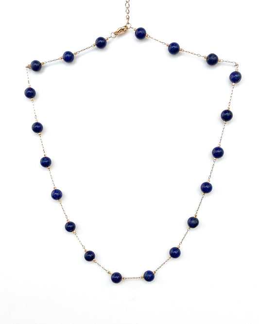 Collier Princesse Perle Lapis Lazuli