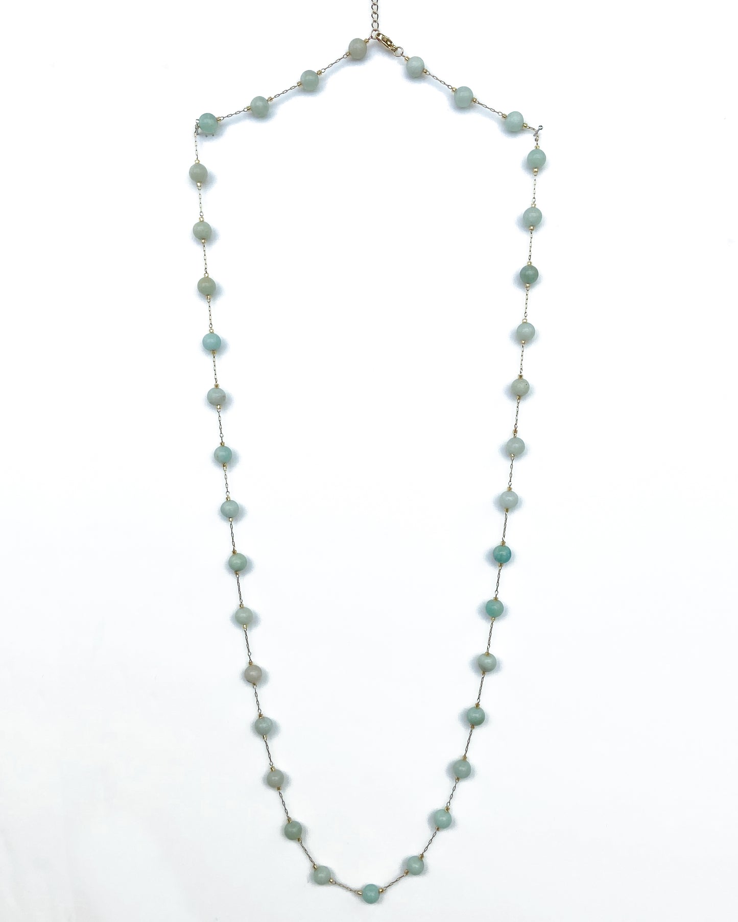 Collier Sautoir Perle d'Amazonite