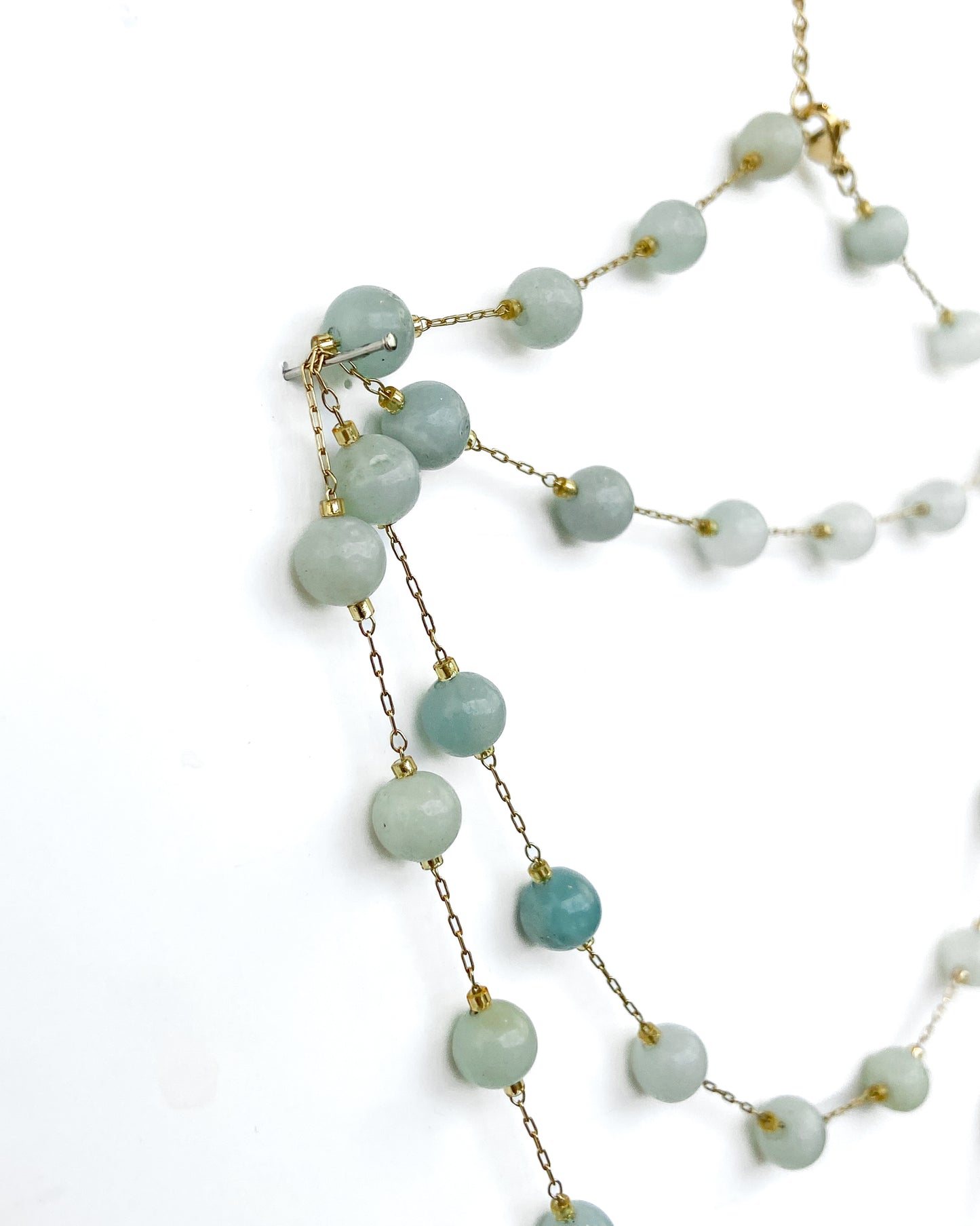 Collier Sautoir Perle d'Amazonite