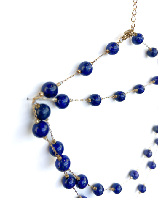 Collier Sautoir Perle Lapis Lazuli