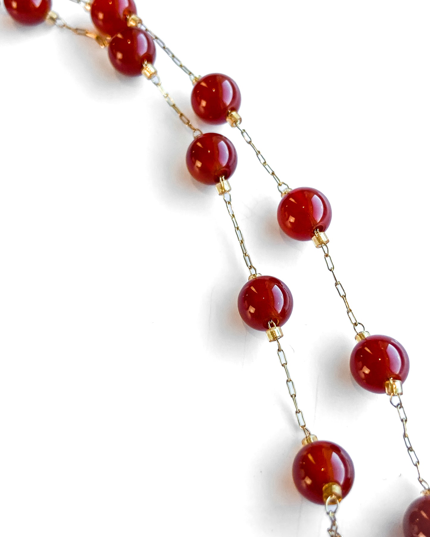 Collier Princesse Perle Agate Rouge